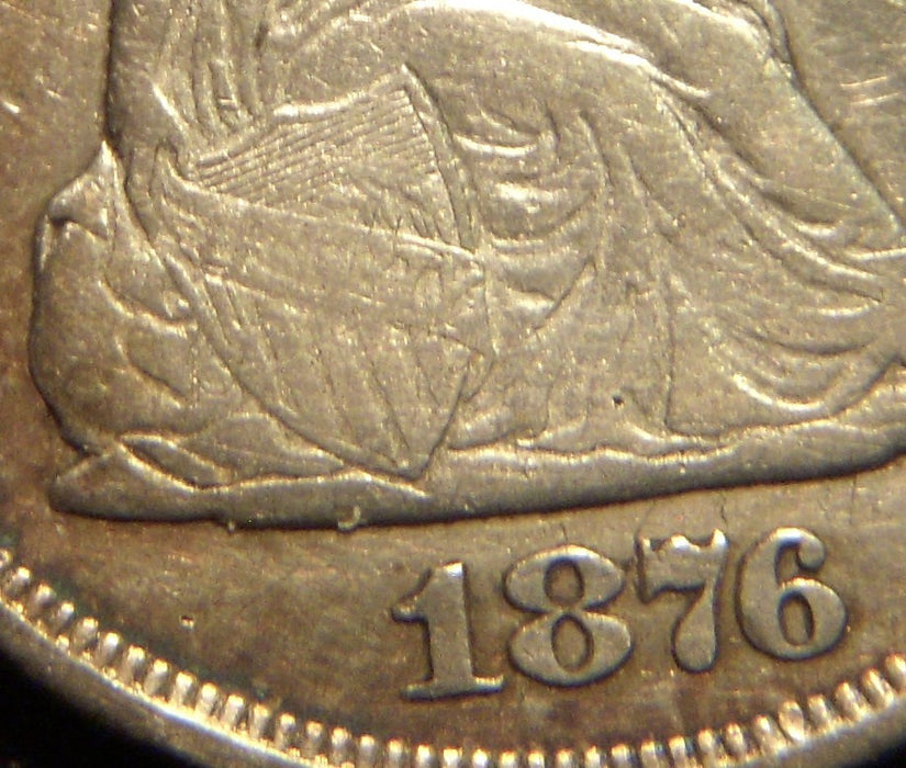 1876 Twenty Cent - Fine+