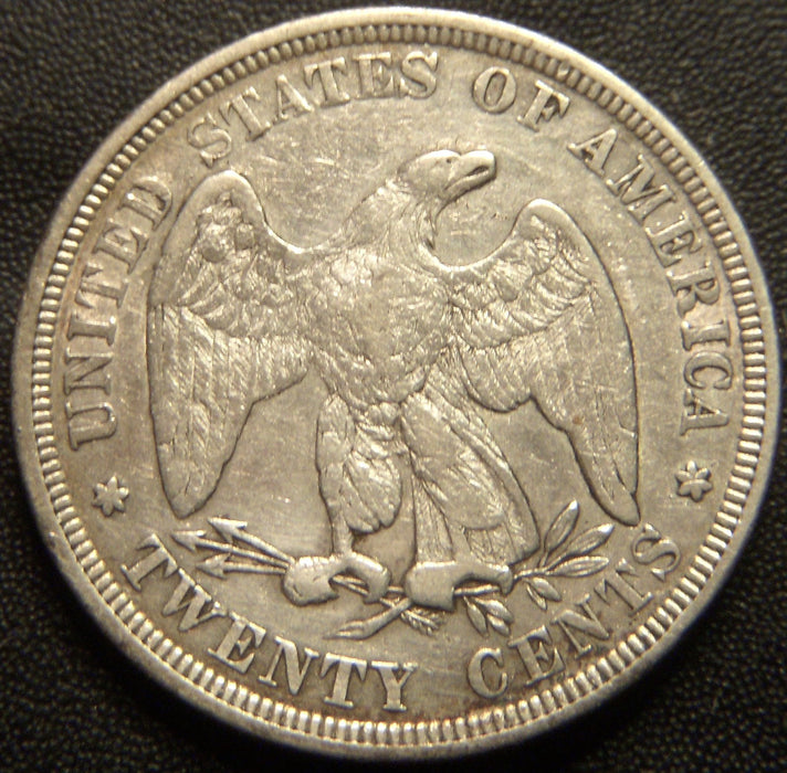 1876 Twenty Cent - Fine+