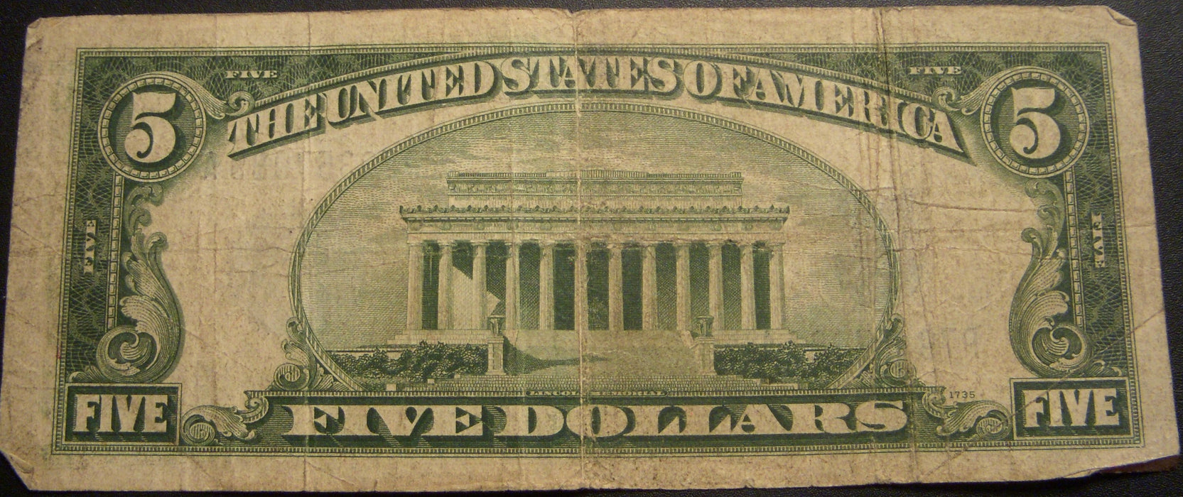 1934C $5 Silver Certificate - FR# 1653