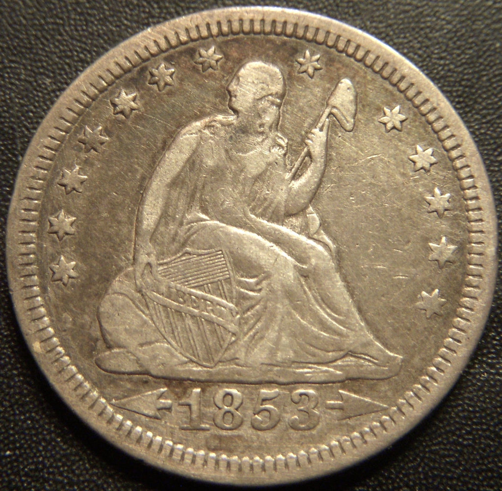 1853 Seated Quarter - Arrows & Rays Very Fine