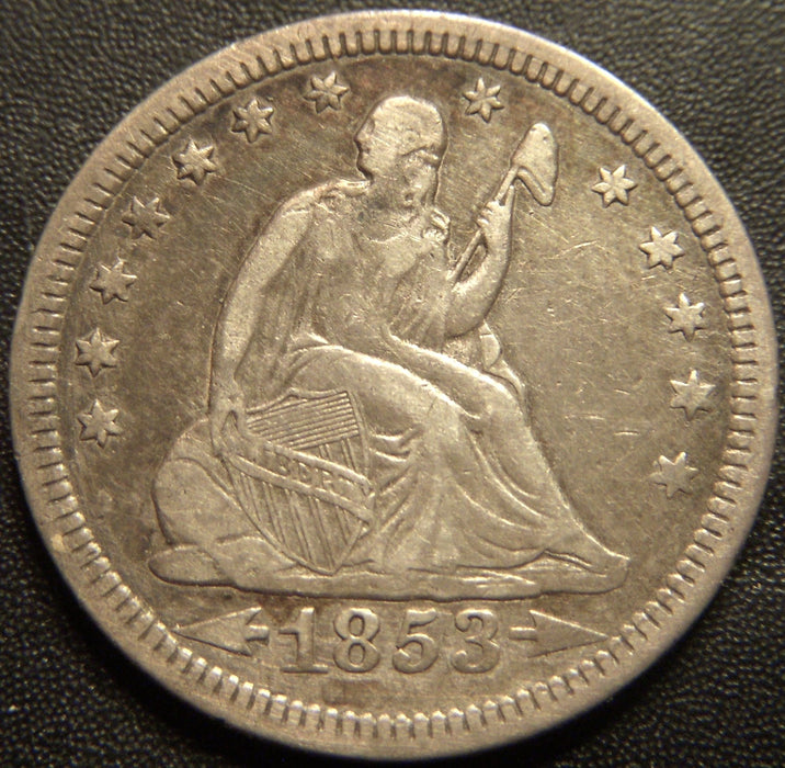 1853 Seated Quarter - Arrows & Rays Very Fine
