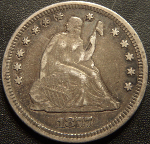 1877 Seated Quarter - Very Fine