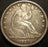 1839 Seated Half Dollar - Drap Very Fine