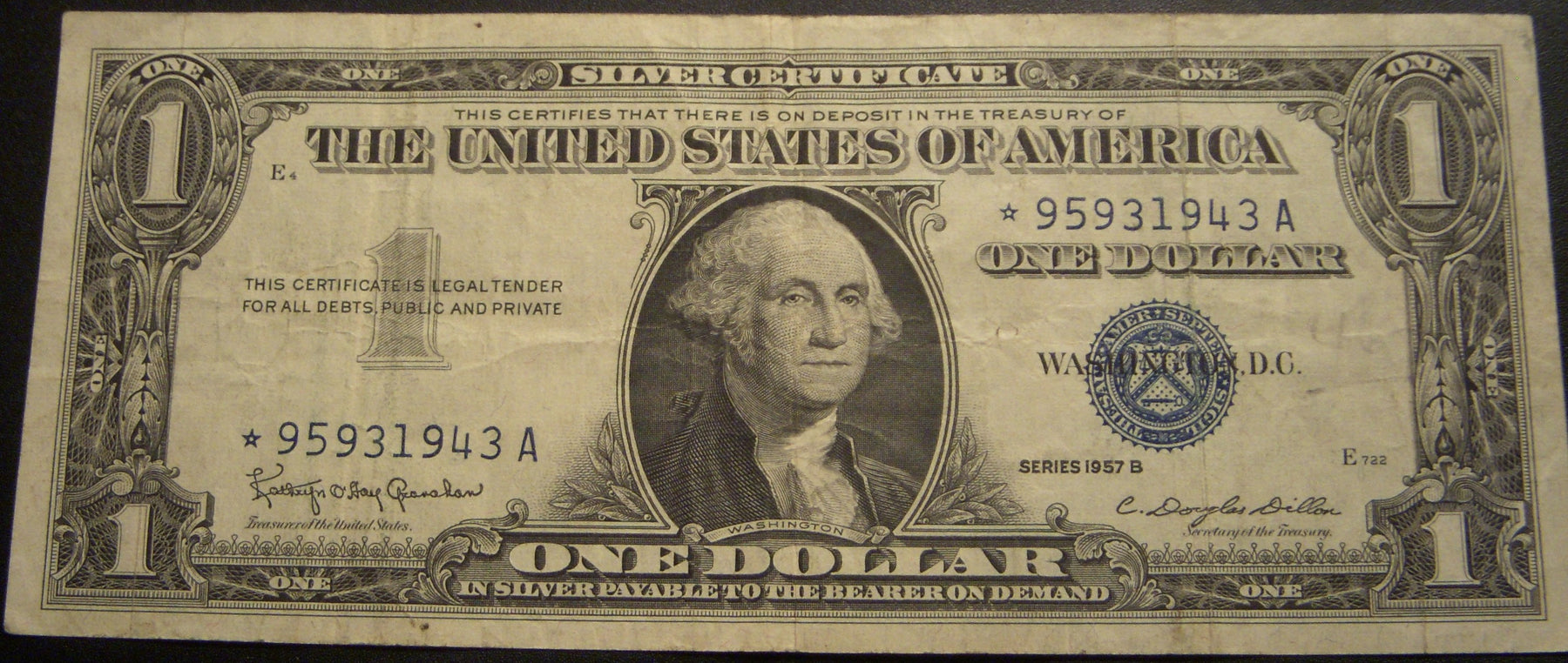 1957B $1 Silver Certificate - STAR Note FR# 1621*