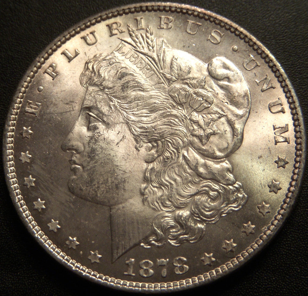 1878 Morgan Dollar - 7/8 Tail Feather Uncirculated