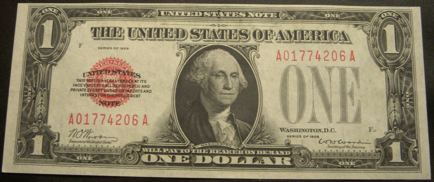 1928 $1 United States Note - FR# 1500