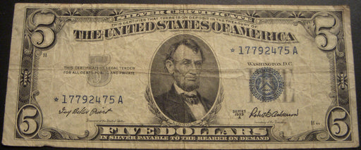 1953A $5 Silver Certificate - STAR Note FR# 1656*