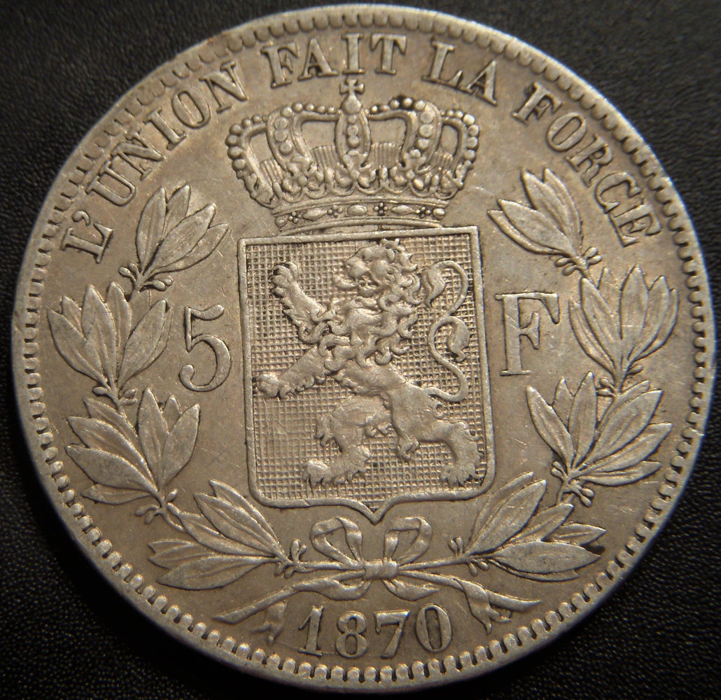 1870 5 Francs - Belgium