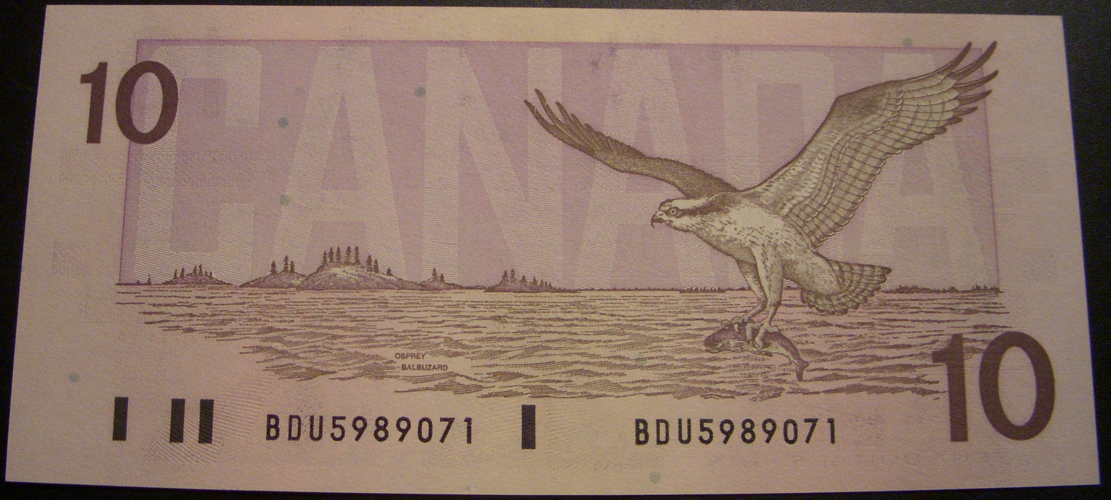 1989 $10 Bank of Canada Note - BC-57b