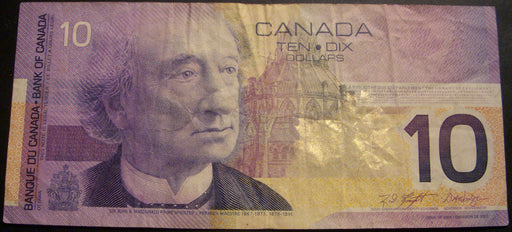 2001 $10 Bank of Canada Note - BC-63b