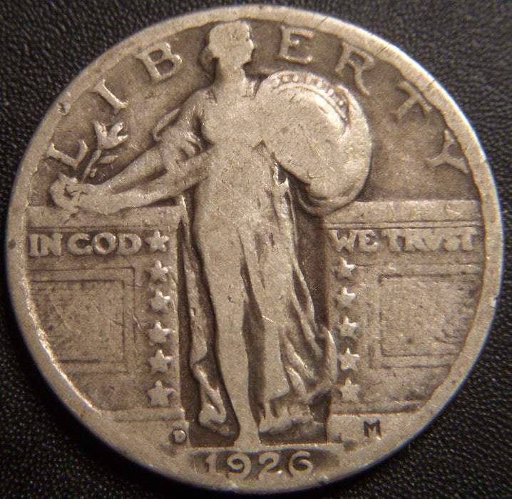 1926-D Standing Quarter - Very Good