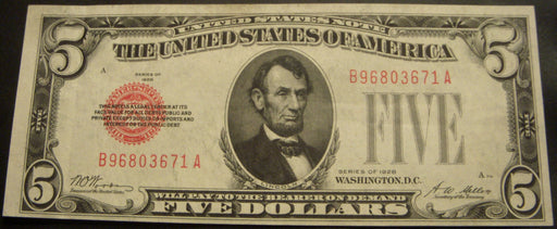 1928 $5 United States Note - FR# 1525