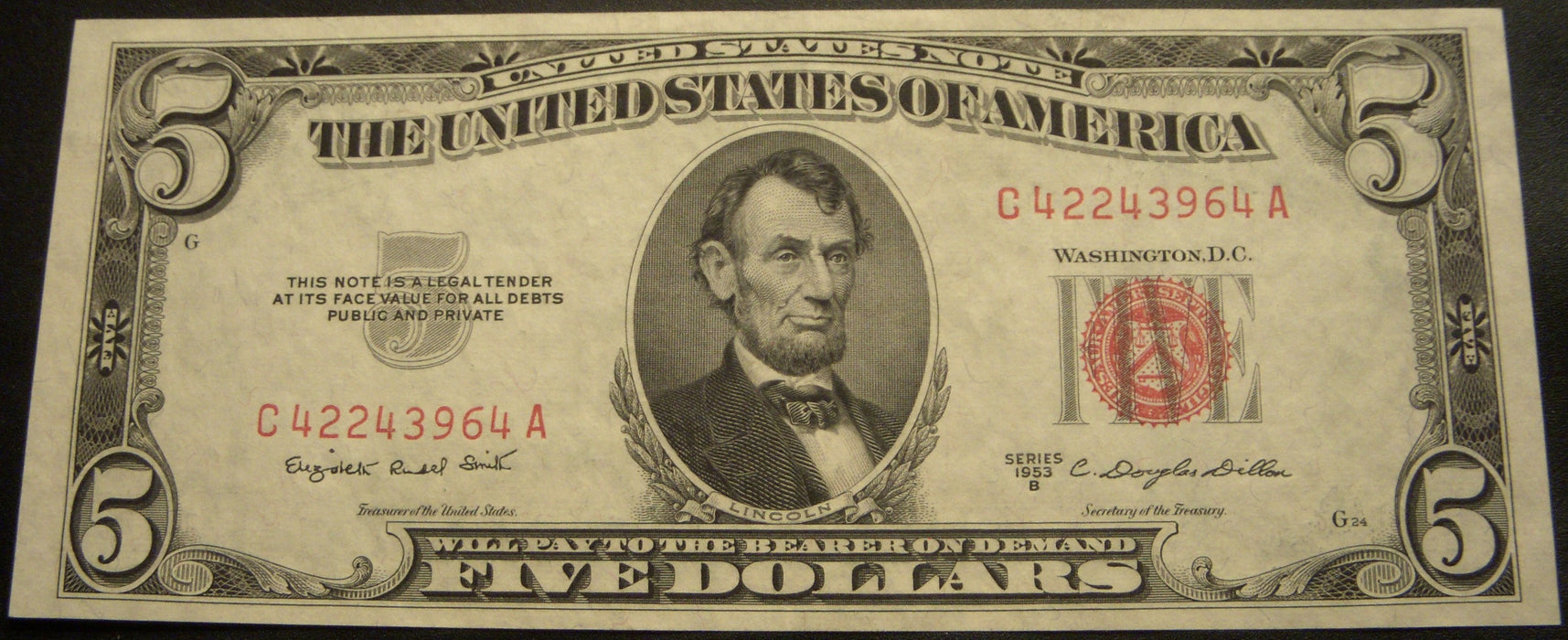 1953B $5 United States Note - FR# 1534
