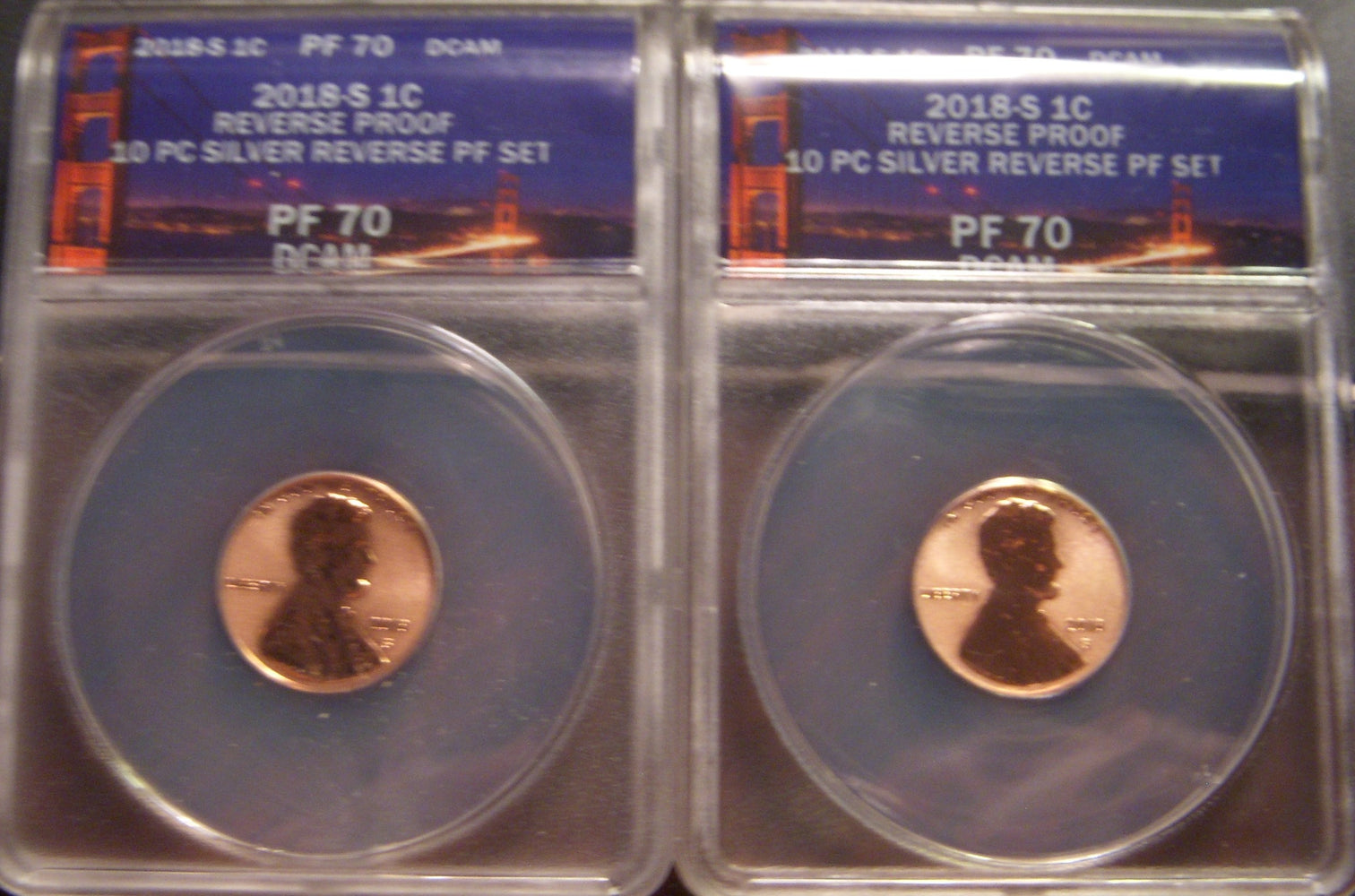 2018-S Lincoln Cent - ANACS Reverse Proof PF 70 DCAM