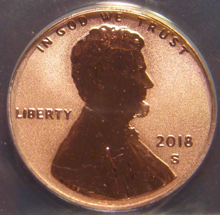 2018-S Lincoln Cent - ANACS Reverse Proof PF 70 DCAM