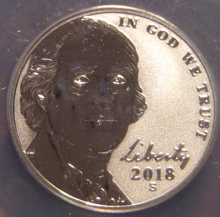 2018-S Jefferson Nickel - ANACS Reverse Proof PF 70 DCAM