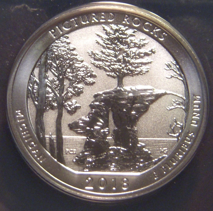 2018-S Picture Rock Quarter - ANACS Silver Reverse Proof PF 70 DCAM