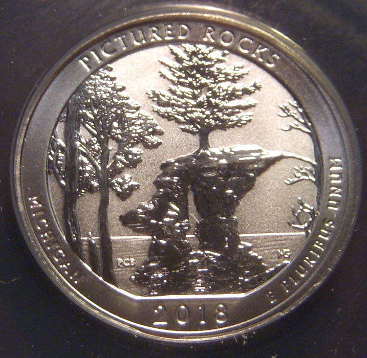 2018-S Picture Rock Quarter - ANACS Silver Reverse Proof PF 70 DCAM