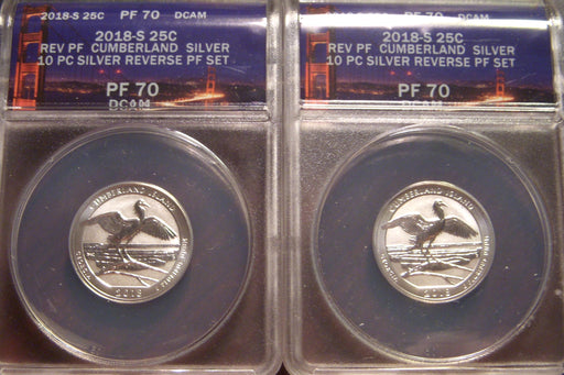 2018-S Cumberland Island Quarter - ANACS Silver Reverse Proof PF 70 DCAM