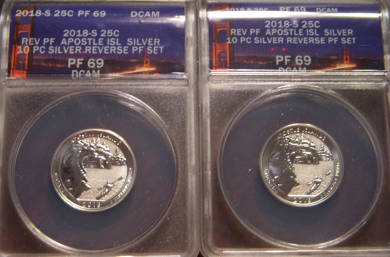 2018-S Apostle Island Quarter - ANACS Silver Reverse Proof PF 69 DCAM