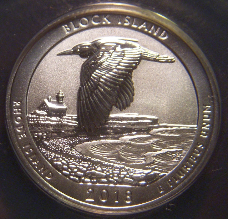 2018-S Block Island Quarter - ANACS Silver Reverse Proof PF 70 DCAM
