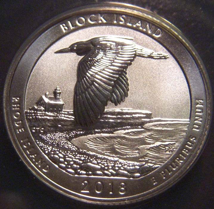 2018-S Block Island Quarter - ANACS Silver Reverse Proof PF 69 DCAM