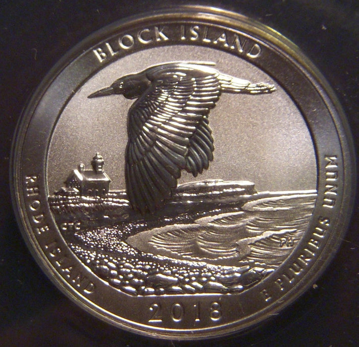 2018-S Block Island Quarter - ANACS Silver Reverse Proof PF 68 DCAM