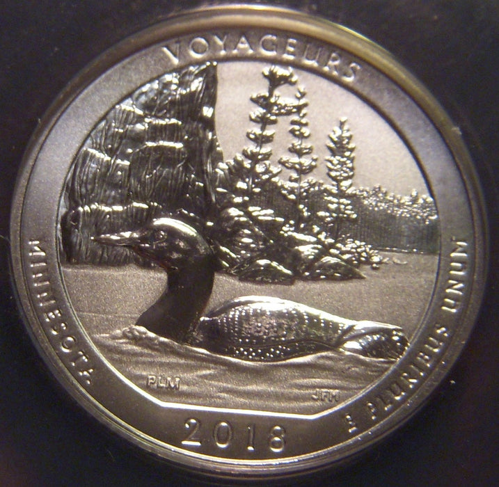 2018-S Voyageurs Quarter - ANACS Silver Reverse Proof PF 70 DCAM