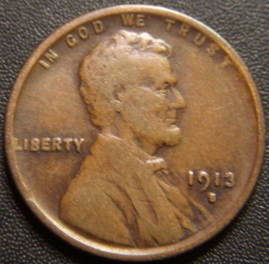 1913-S Lincoln Cent - Fine