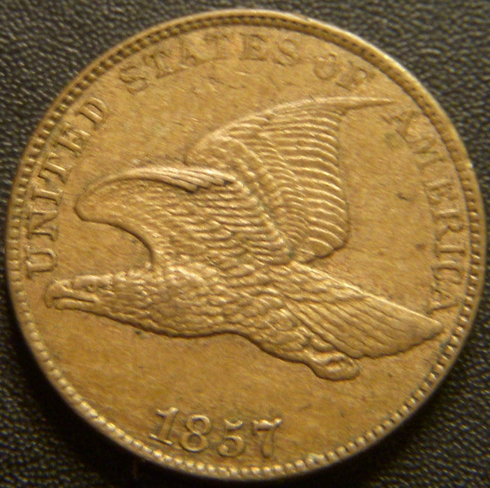 1857 Flying Eagle Cent - AU+