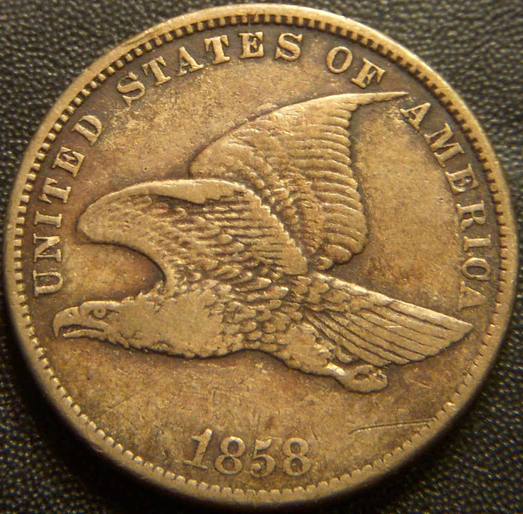 1858 Flying Eagle Cent - Large Letter Fine
