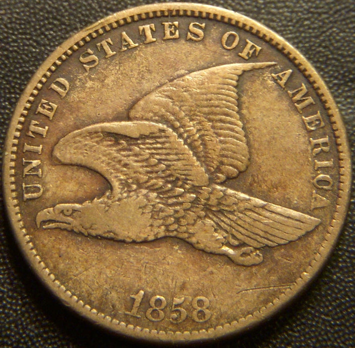 1858 Flying Eagle Cent - Large Letter Fine