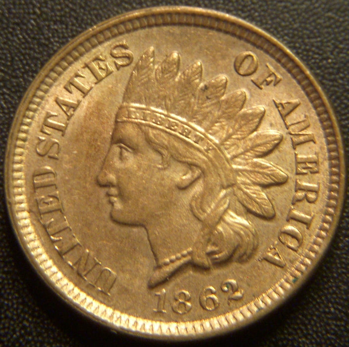 1862 Indian Head Cent - AU/Unc