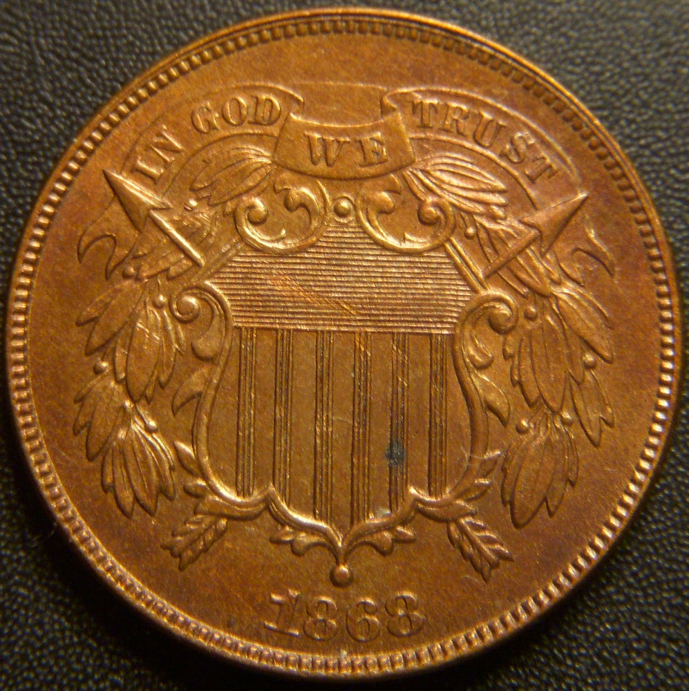 1868 Two Cent - AU Details