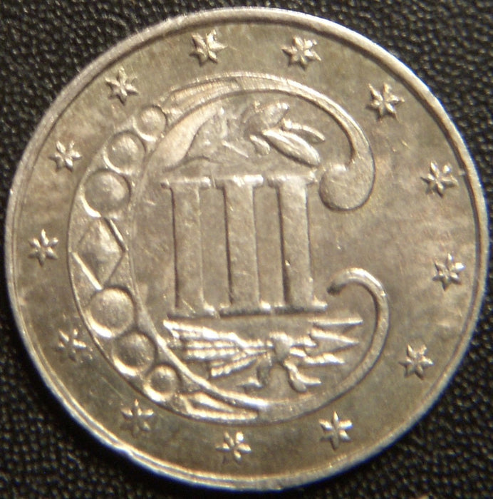 1862 Silver Three Cent - AU+