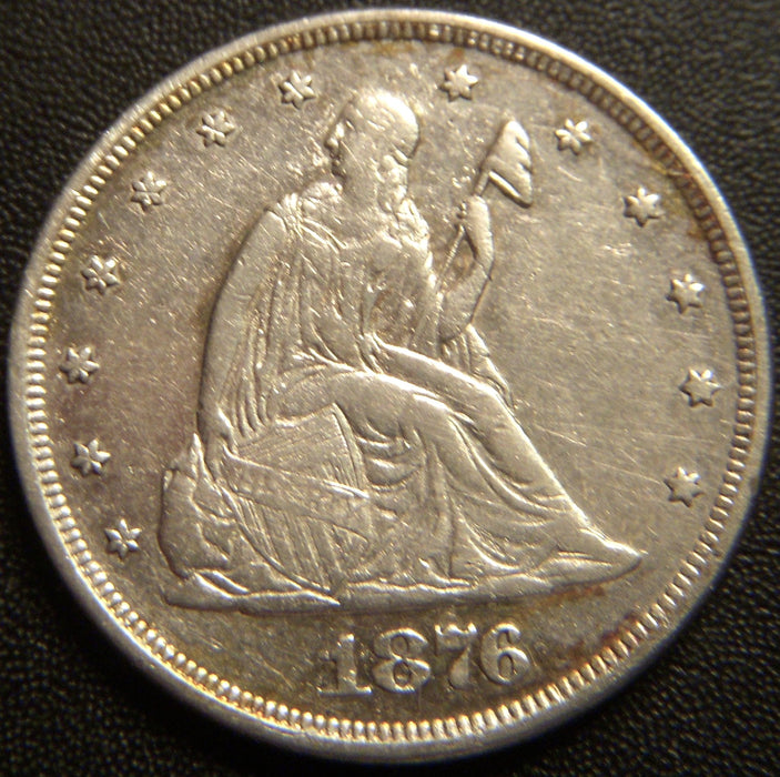1876 Twenty Cent - AU