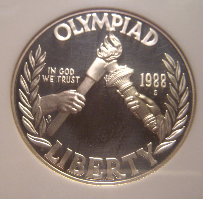 1988-S Olympic Proof Silver Dollar - NGC PF 69 Ultra Cameo