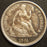 1861 Seated Half Dime - Extra Fine