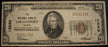 1929 $20 National Bank Note - Logansport, IN Bank# 13580