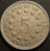 1867 Shield Nickel - No Rays AU