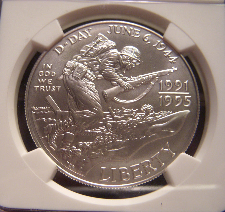 1991-1995 - D World War II Uncirculated Silver Dollar - NGC MS 69
