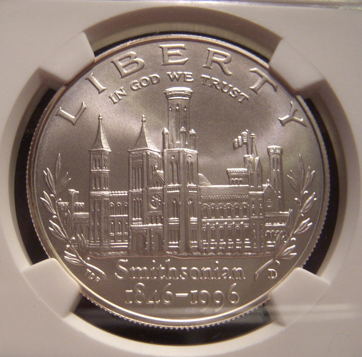 1996-D Smithsonian Uncirculated Silver Dollar - NGC MS 69
