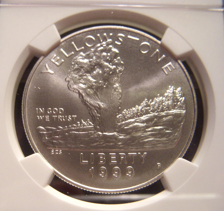 1999-P Yellowstone Uncirculated Silver Dollar - NGC MS 69