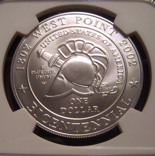 2002-W West Point Uncirculated Silver Dollar - NGC MS 69