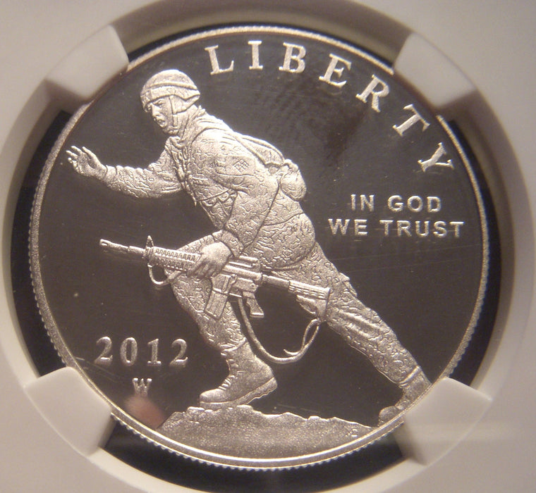 2012-W Infantry Proof Silver Dollar - NGC PF69 Ultra Cameo
