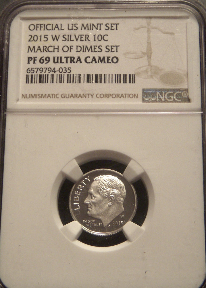 2015-W Roosevelt Dime - March of Dimes NGC PF 69 Ultra Cameo