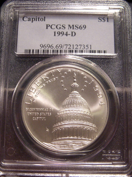 1994-D Capital Uncirculated Silver Dollar - PCGS MS 69