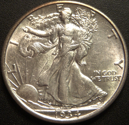 1934 Walking Half Dollar - AU