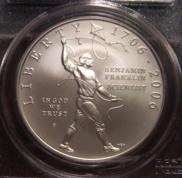 2006-P Franklin Scientist Uncirculated Silver Dollar - PCGS MS 69
