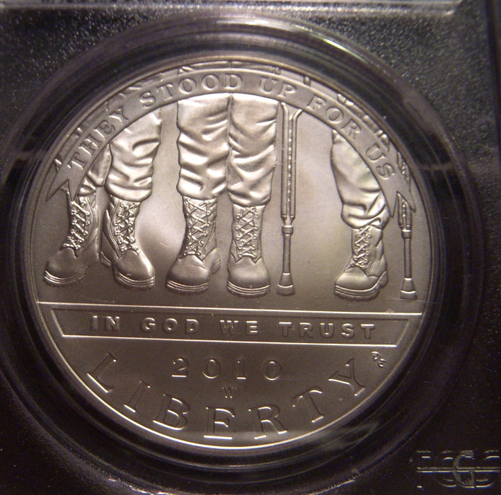 2010-W Disabled Veterans Uncirculated Silver Dollar - PCGS MS 69